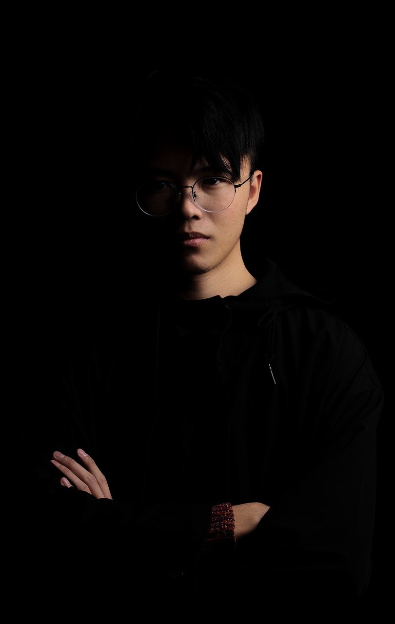 asia, man, portrait, winter, black, shadow